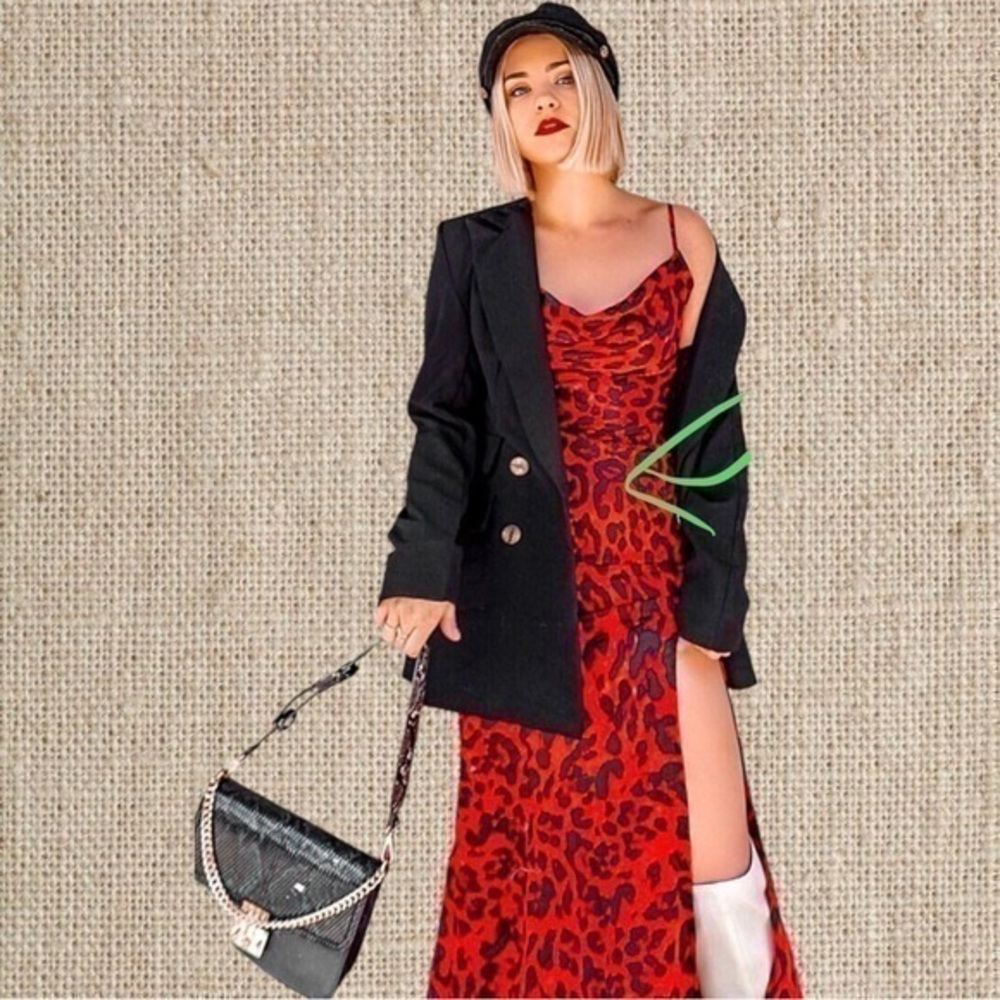 Leopard maxi dress perfect for a wedding